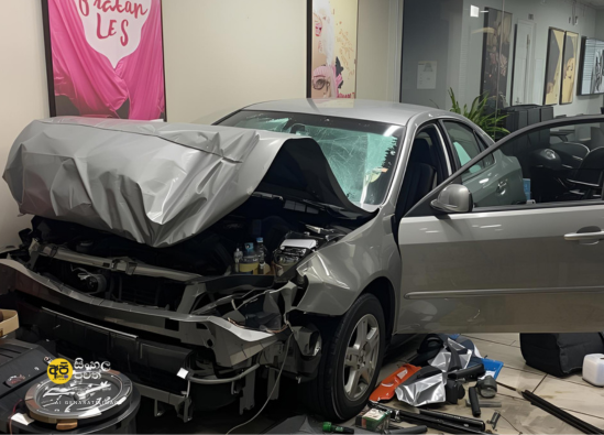 Driver fined Dh10,000 after car crashes into beauty salon
