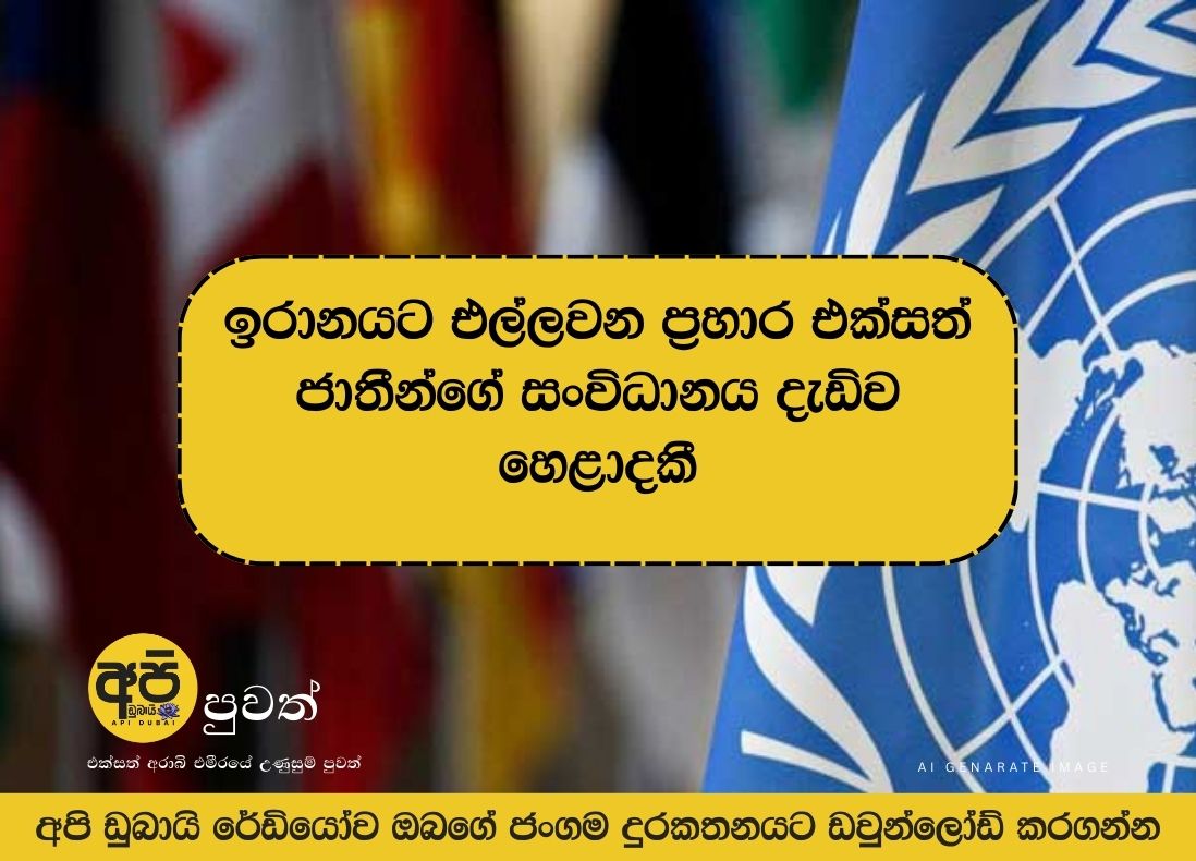 ඉරානයට එල්ලවන ප්‍රහාර එක්සත් ජාතීන්ගේ සංවිධානය දැඩිව හෙළාදකී